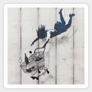 Banksy Shop Until You Drop Sticker